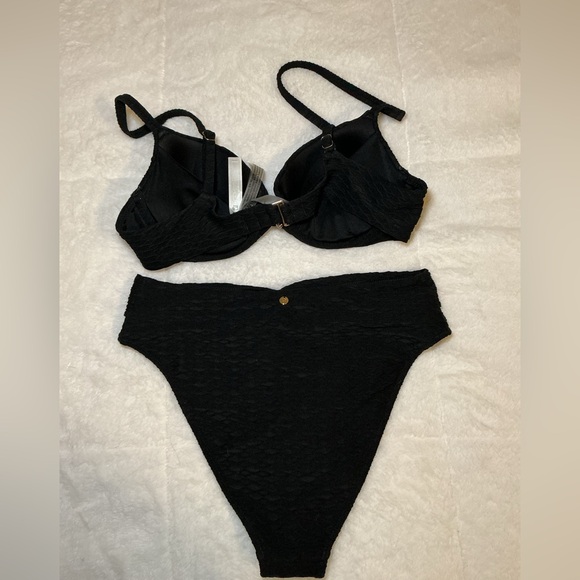 Victoria Secret Black Textured Bikini Set - Picture 5 of 9